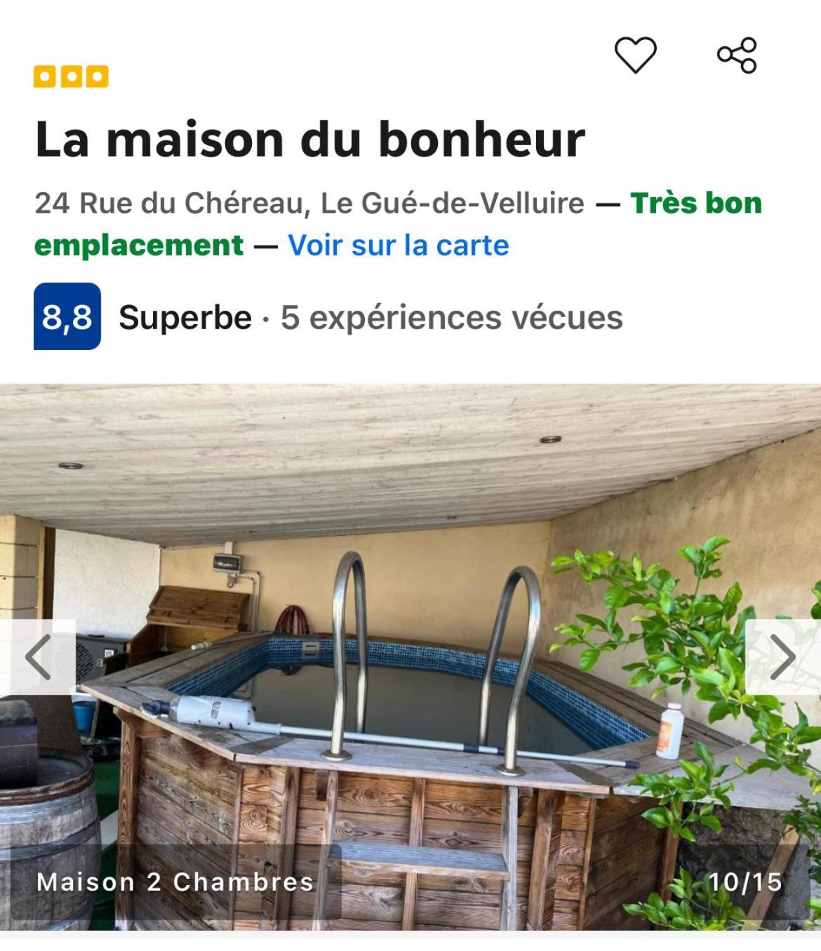 La Maison Du Bonheur Le Gué-de-Velluire Exterior foto