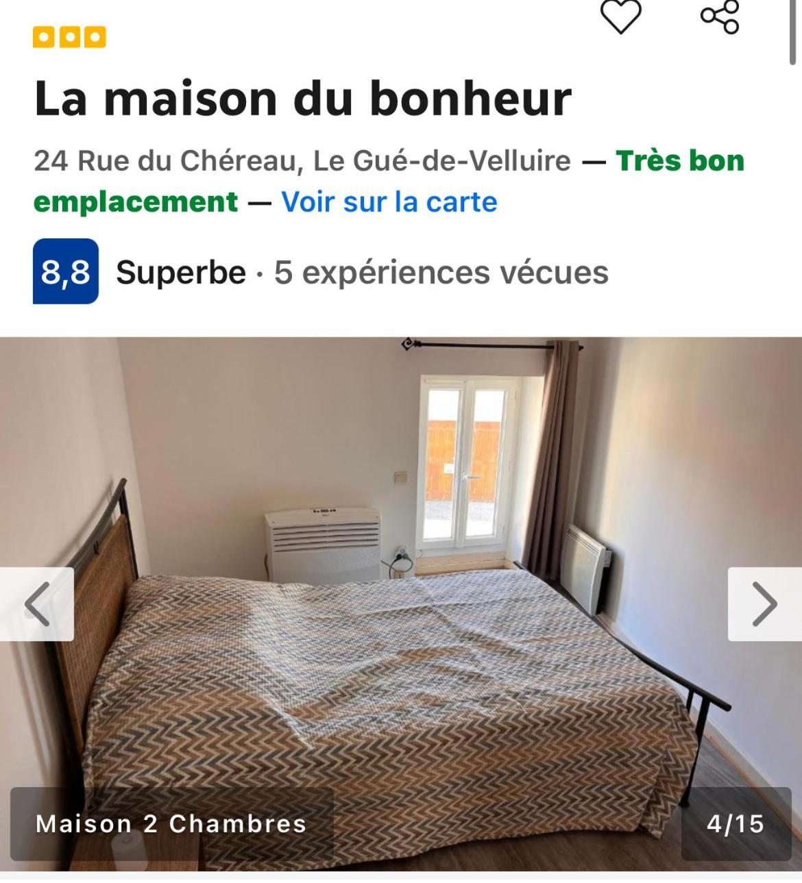 La Maison Du Bonheur Le Gué-de-Velluire Exterior foto
