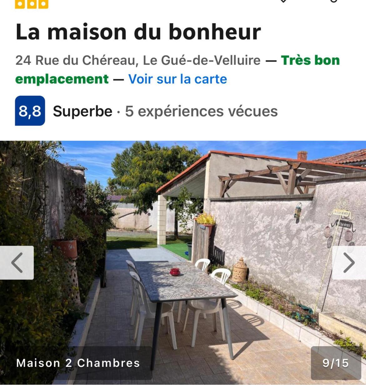 La Maison Du Bonheur Le Gué-de-Velluire Exterior foto